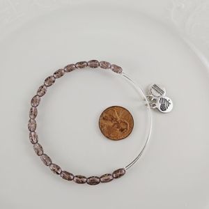 Alex and Ani R Silver Purple Star Beaded Bracelet